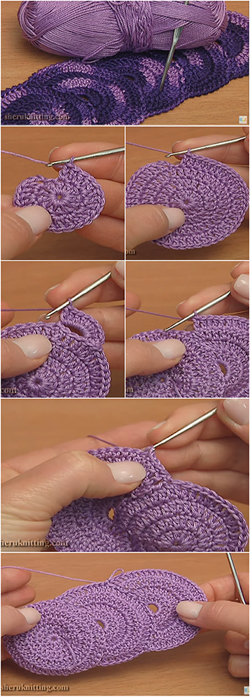 Crochet Round Motif Lace Tape – Easy Tutorial For DIY Belt