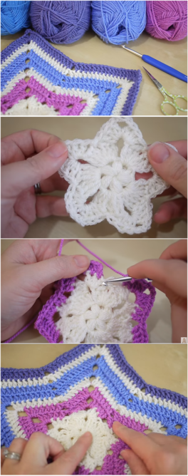 Crochet Star Baby Blanket – Easy Tutorial