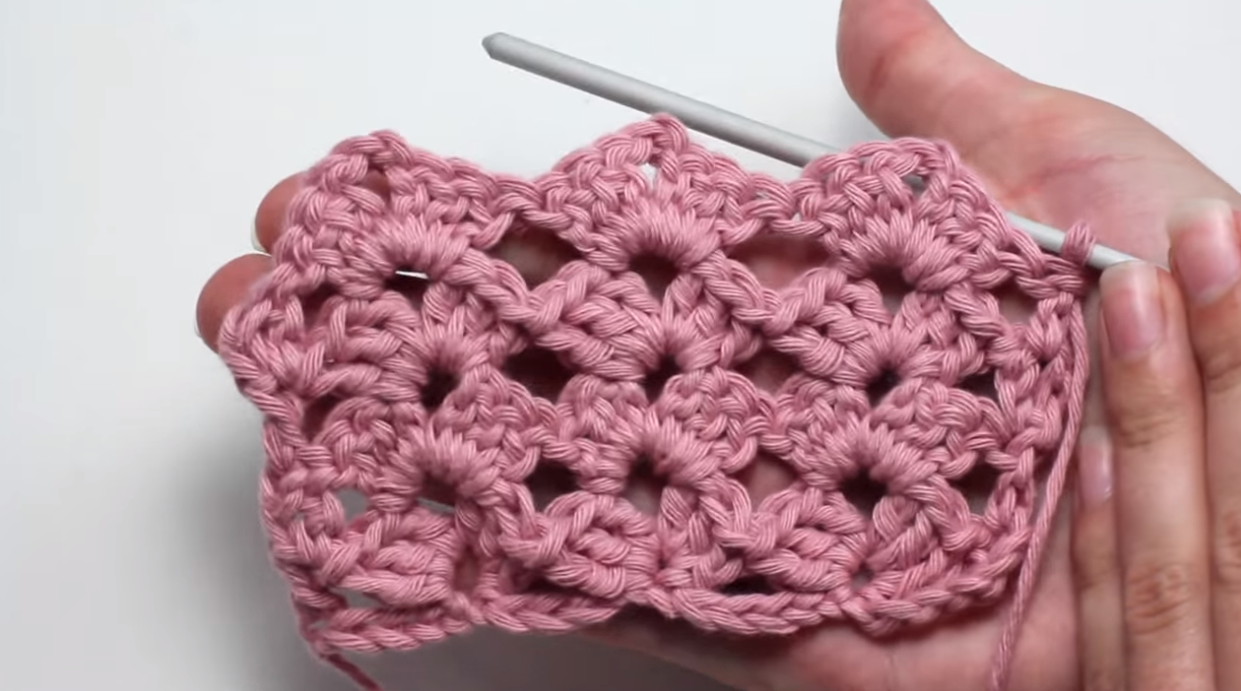 Crochet The Open Fan Stitch Easy Tutorial