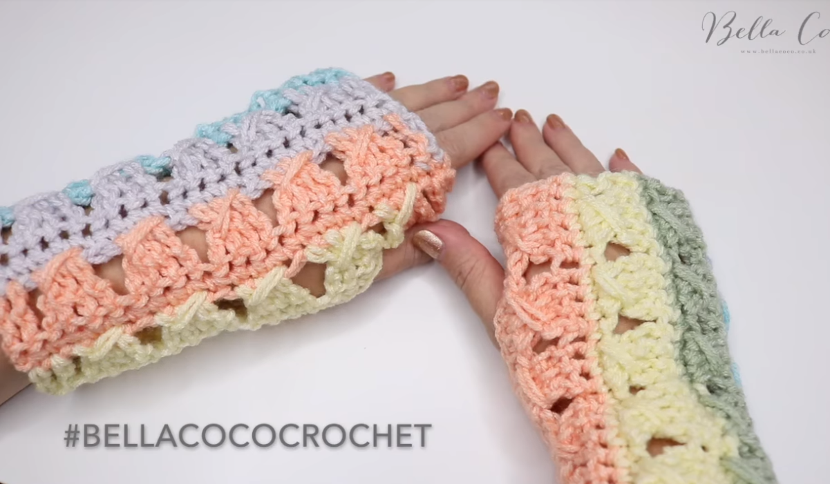 Crochet Wrist Warmers – Simple Stitch Easy Step By Step Tutorial
