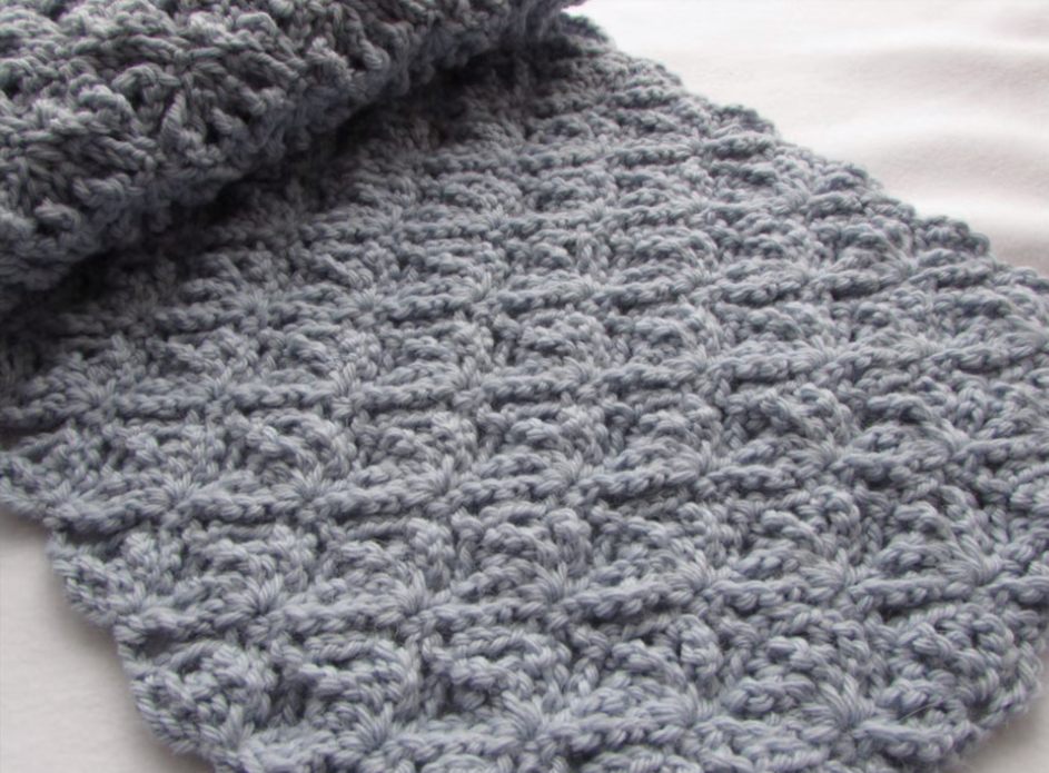 Crochet lace scarf