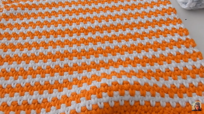 Crochet Moss Stitch Granite Stitch Woven Washcloth – Easy Tutorial