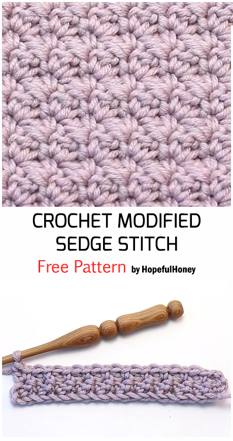 Crochet Modified Sedge Stitch - Free Pattern