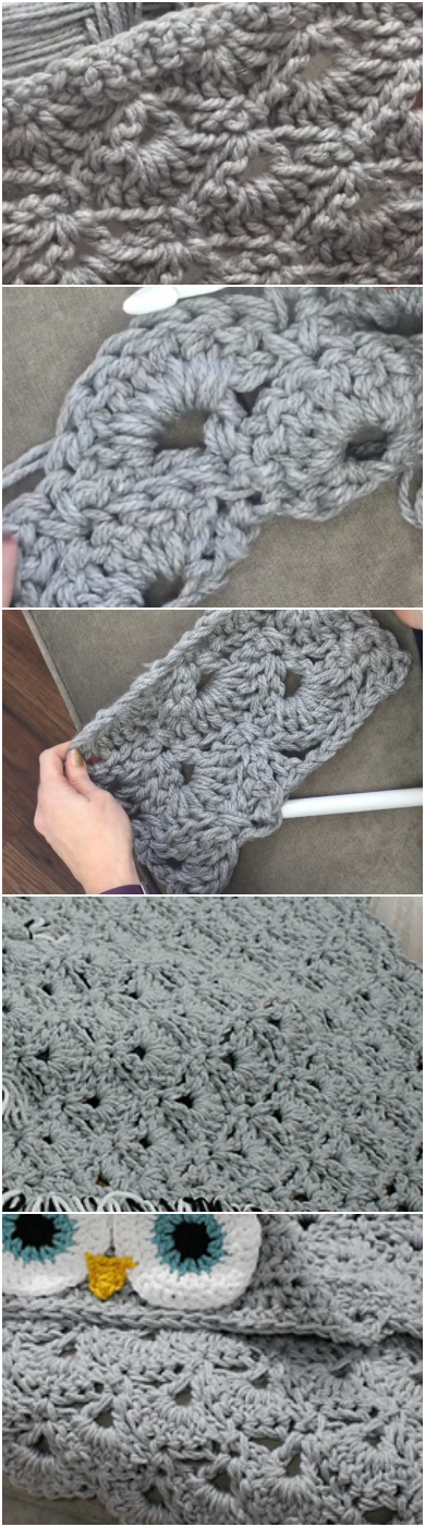 Crochet shells & V stitch blanket