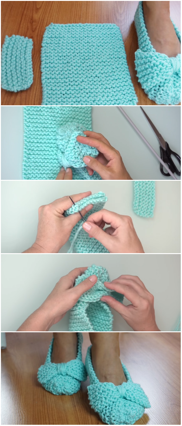 Easiest Slippers Tutorial – Crochet or Knit