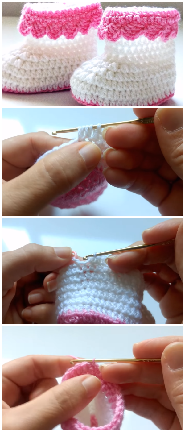 Crochet Cute Baby Shoes - Easy Pattern