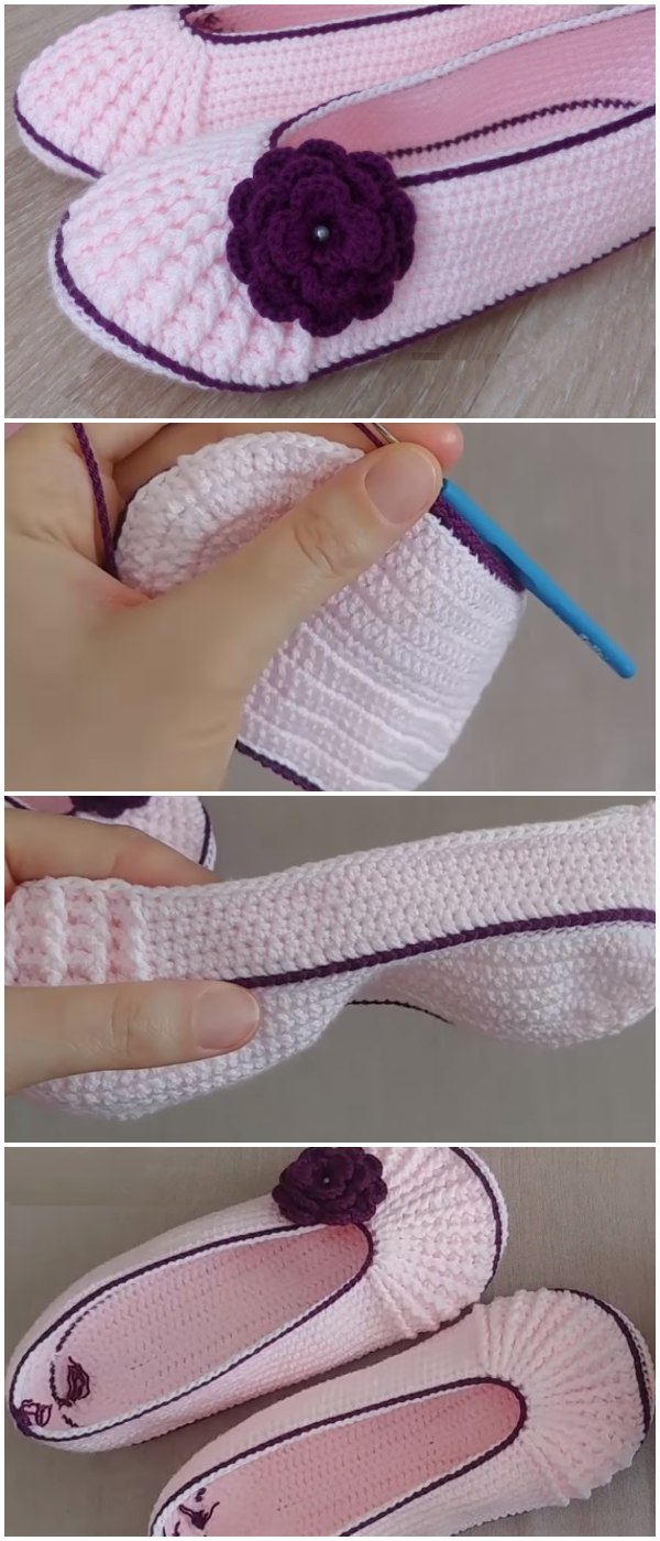 How to Crochet These Pretty Slippers - Easy Tutorial
