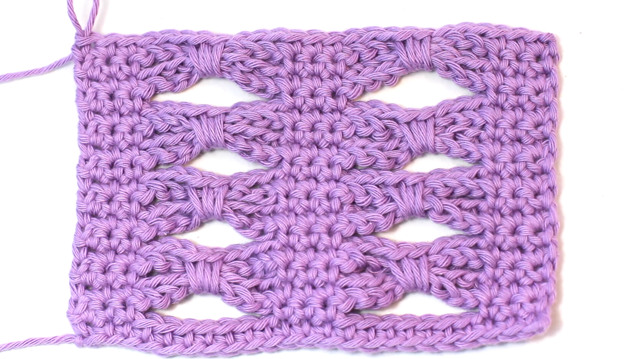 Crochet The Bow Stitch Baby Blanket Tutorial