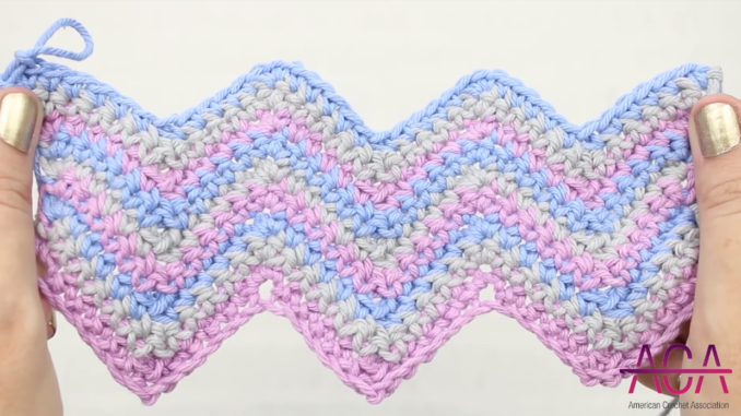 Crochet Simple Chevron Stitch Baby Blanket - Easy Tutorial