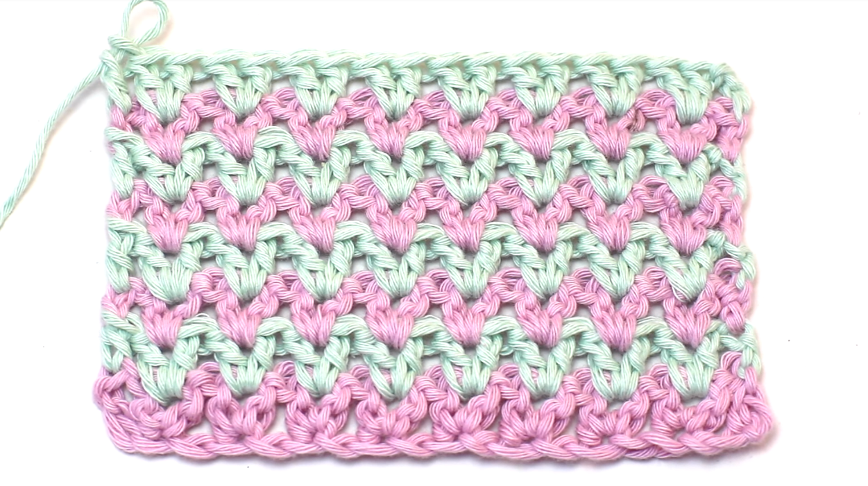 Crochet The Double Crochet V Stitch – Step By Step Video Pattern Tutorial