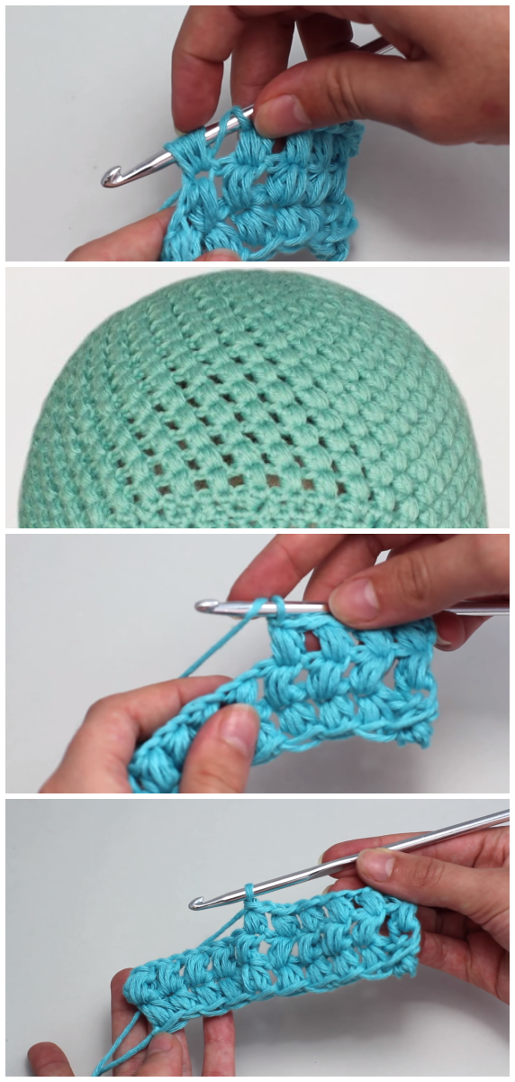 Crochet The Puff Stitch Beanie - Easy Tutorial And A Free Pattern For Beginners
