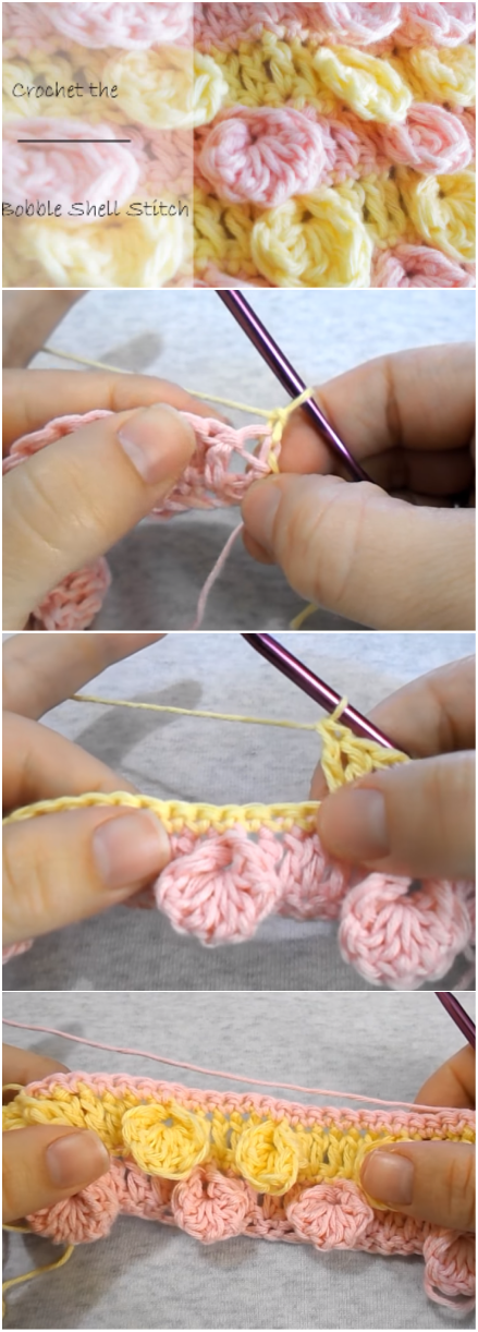 Crochet The Bobble Shell Stitch Pattern – Easy Step-by-step Video Tutorial For Beginners (Free)
