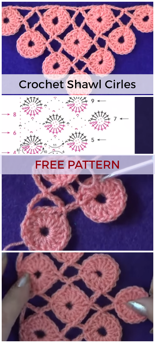 Crochet Beautiful Shawl Circles - Free Pattern For Easy Learning Process + Simple Beginner Video Tutorials
