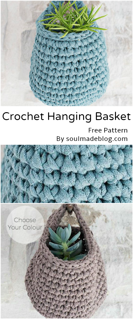 Crochet Hanging Basket - Free Pattern From The Collection Of Easy Patterns