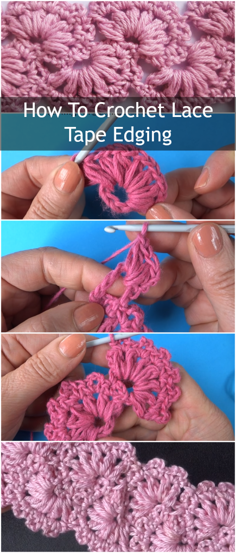 How To Crochet Lace Tape Edging – Easy Pattern + Simple Tutorial