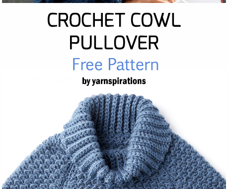 Crochet Curvy Cowl Pullover - Free Pattern
