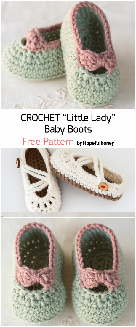 Crochet Little Lady Baby Boots