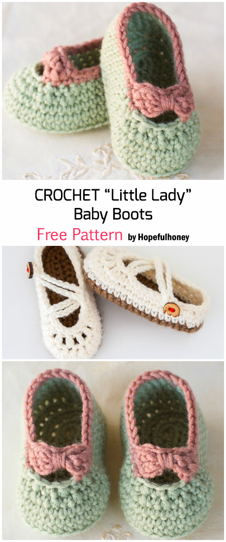 Crochet "Little Lady" Baby Boots - Free Pattern