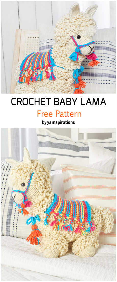Crochet Red Heart Baby Lama - Free Pattern