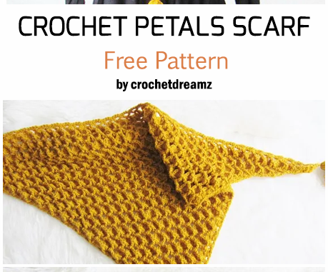Crochet Rose Petals Scarf - Free Pattern