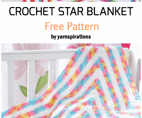 Crochet Start Shaped Baby Blanket - Free Pattern
