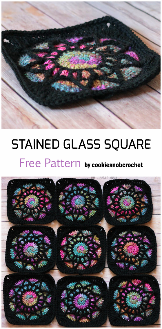 Crochet Stained Glass Square – Free Pattern