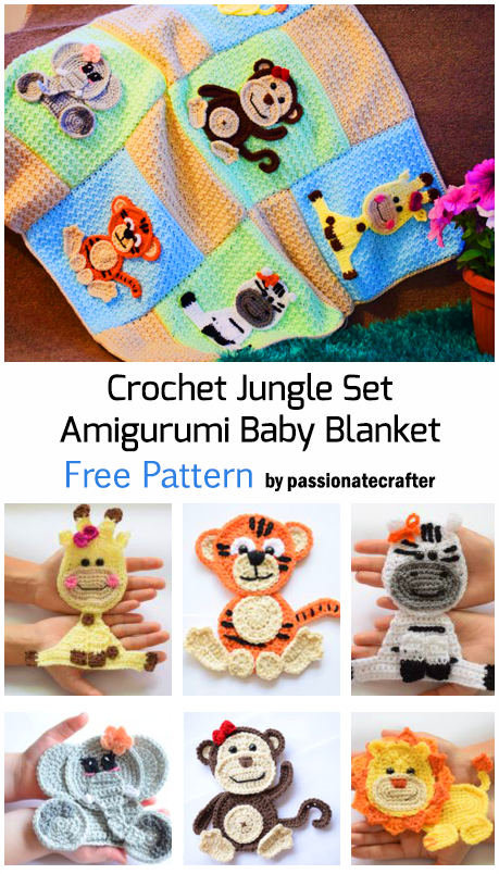 Crochet Jungle Set Amigurumi Baby Blanket – Free Pattern