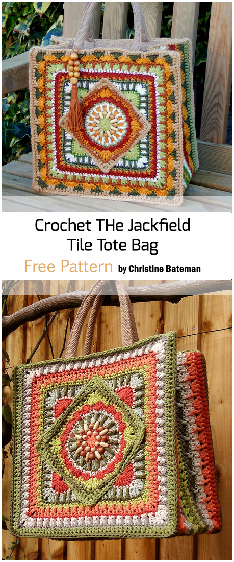 Crochet The Jackfield Tile Tote Bag
