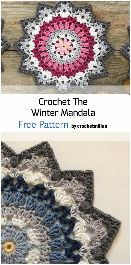 Crochet Winter Mandala – Free Pattern