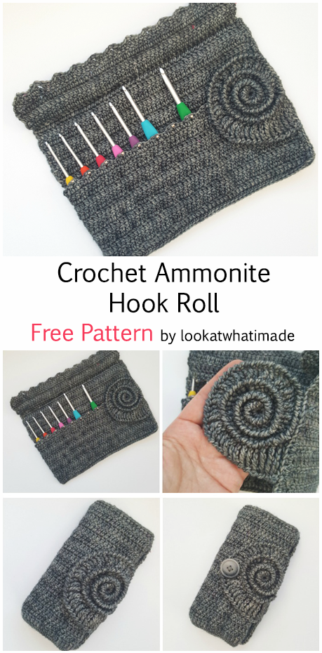 Crochet Ammonite Hook Roll - Free Pattern