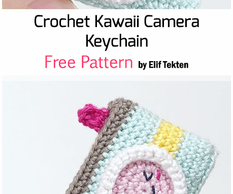 Crochet Kawaii Camera Keychain - Free Pattern