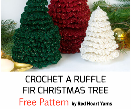 Crochet A Ruffle Fir Christmas Tree - Free Pattern