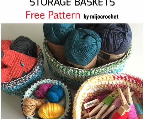 Crochet Double Double Storage Baskets - Free Pattern