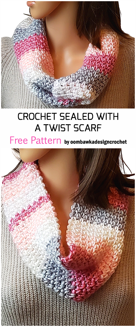 Crochet Sealed With A Twist Scarf – Free Pattern
