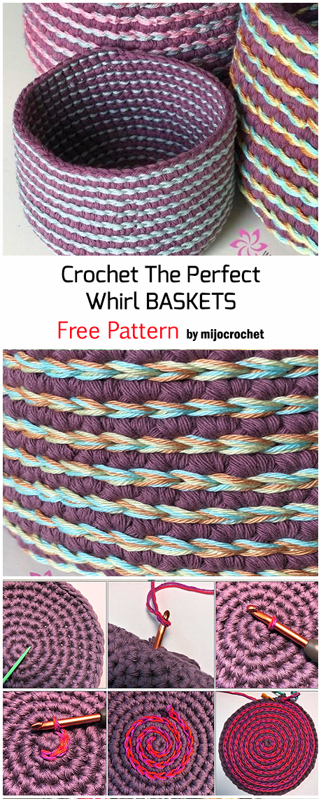Crochet The Perfect Whirl Baskets