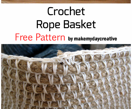 Crochet Rope Basket - Free Pattern