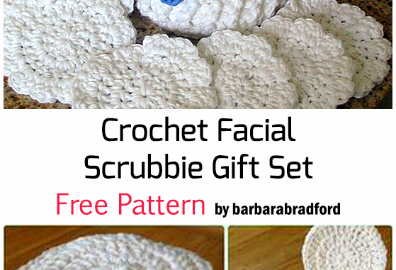 Crochet Facial Scrubbie Gift Set - Free Pattern