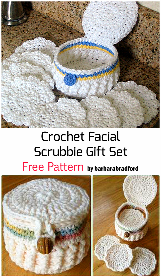 Crochet Facial Scrubbie Gift Set - Free Pattern