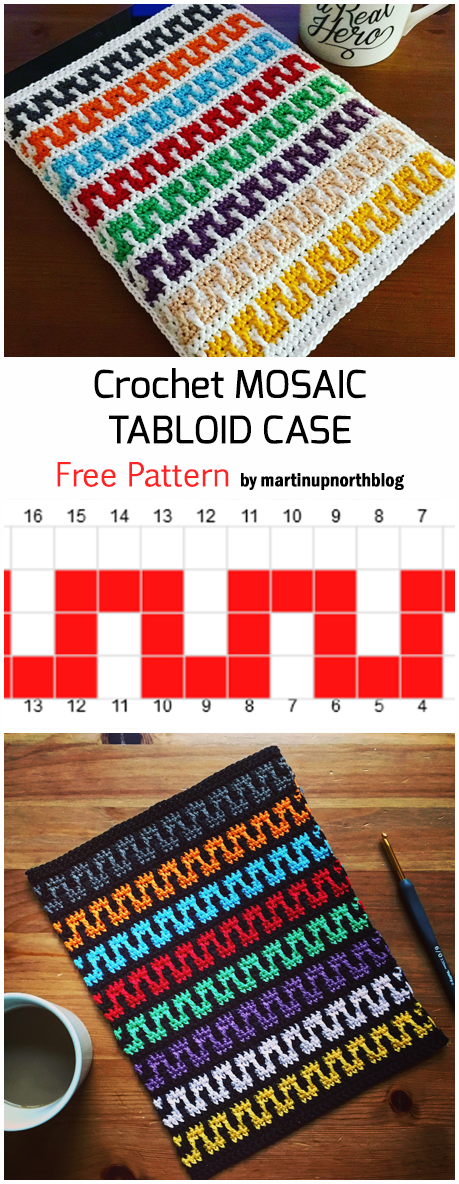 Crochet Mosaic Tabloid Case – Free Pattern