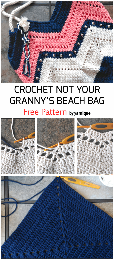 Crochet “Not Your Granny” Beach Bag – Free Pattern