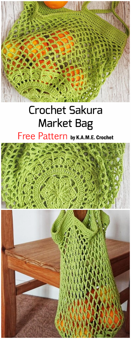 Crochet Sakura Market Bag - Free Pattern