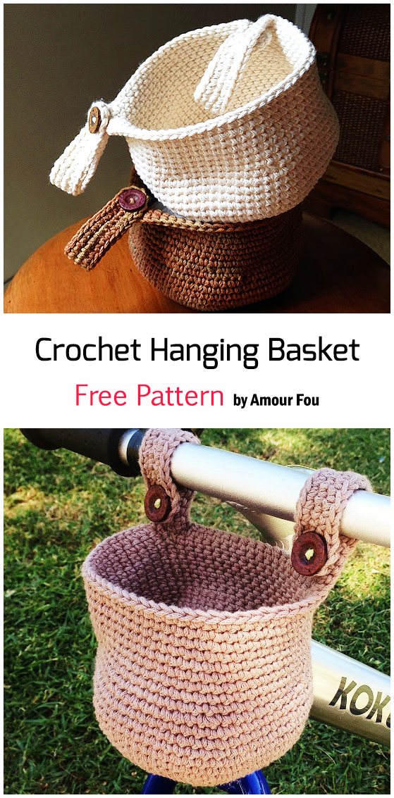 Crochet Hanging Basket – Free Pattern