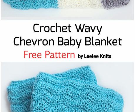 Crochet Wavy Chevron Stitch Baby Blanket - Free Pattern