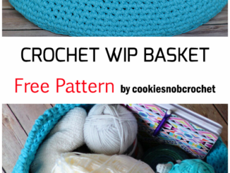 Crochet WIP Basket - Free Pattern