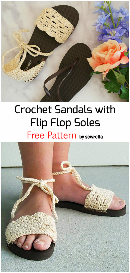 Sandals with Flip Flop Soles – Free Pattern
