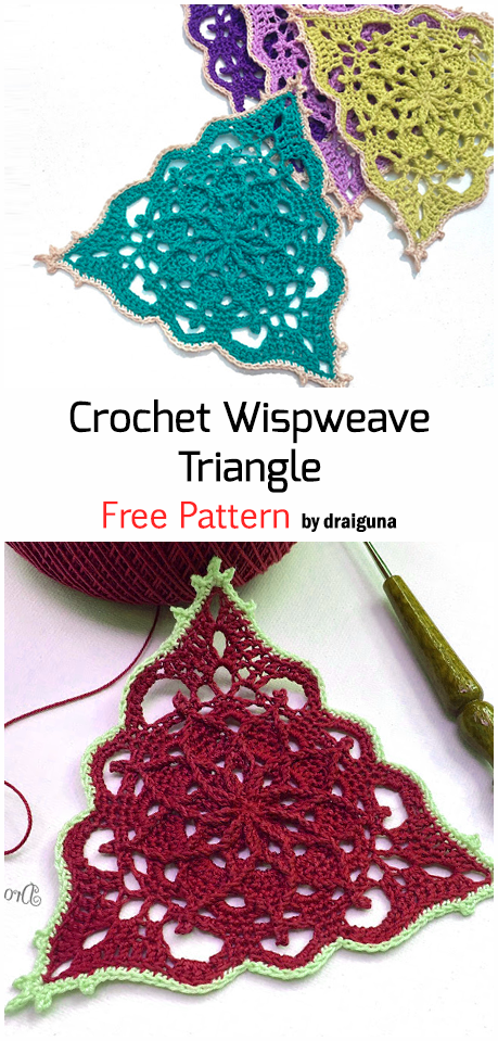 Crochet Wispweave Triangle - Free Pattern