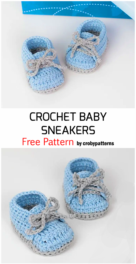 Crochet Baby Sneakers – Free Pattern