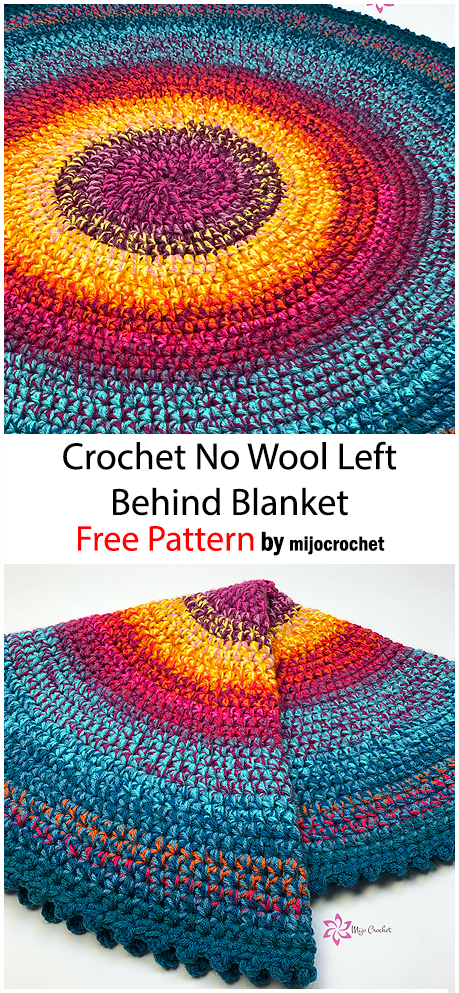 Crochet No Wool Left Behind Blanket – Free Pattern