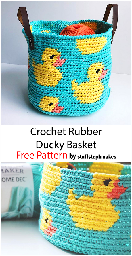 Crochet Rubber Ducky Basket – Free Pattern