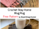 Crochet Stay Home Mug Rug - Free Pattern